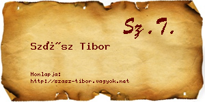 Szász Tibor névjegykártya