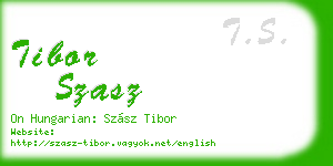 tibor szasz business card